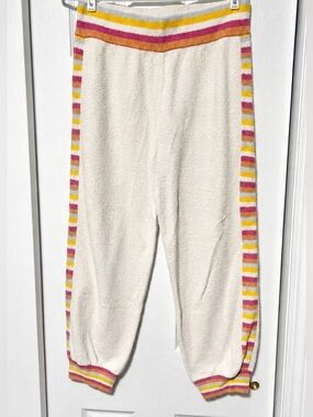 LoveShackFancy Barnett towel Pants Malibu Sunset Striped Terry M